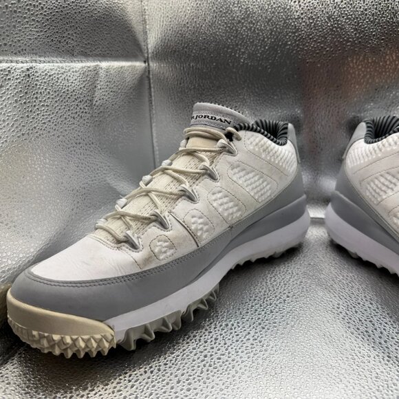 Size 11 Nike Air Jordan Retro 9 White Wolf Gray Mens Golf Sneakers‎ 833798-103 main image 9